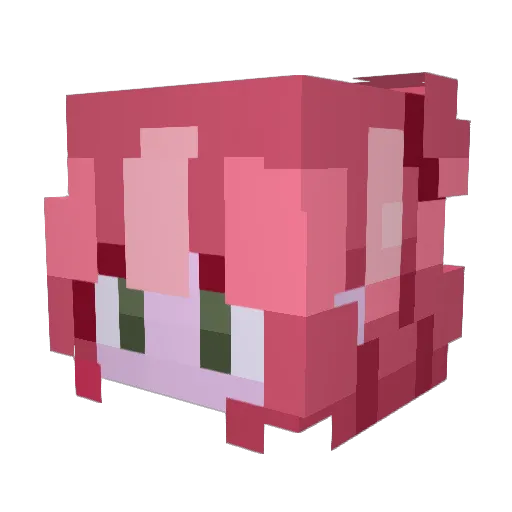 lhichi Minecraft avatar head, 3D render
