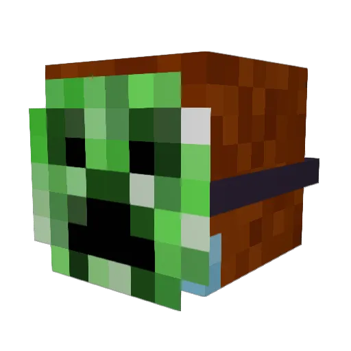 lhoestbo Minecraft avatar head, 3D render
