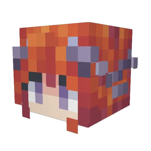 lhq0 Minecraft avatar head, 3D render