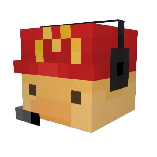 lhr_ Minecraft avatar head, 3D render