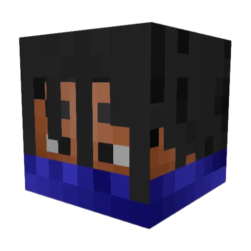 lhvches Minecraft avatar head, 3D render