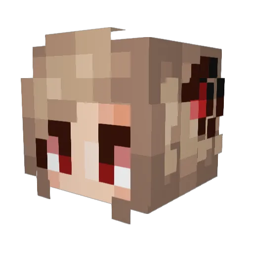 li030418 Minecraft avatar head, 3D render