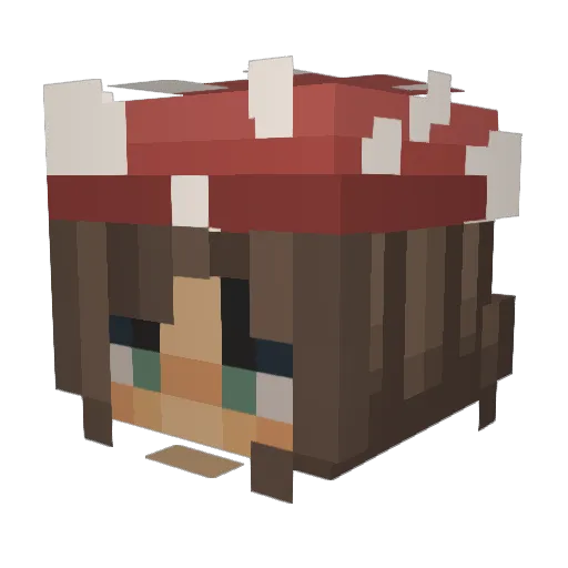 li4nv Minecraft avatar head, 3D render
