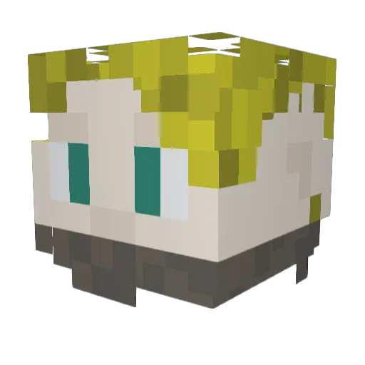 liT_59 Minecraft avatar head, 3D render