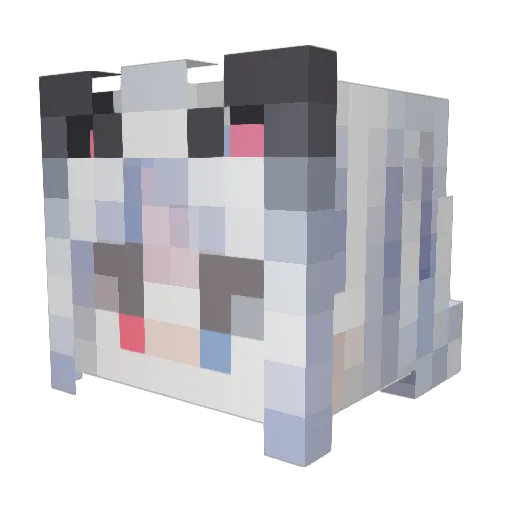li_qwer Minecraft avatar head, 3D render