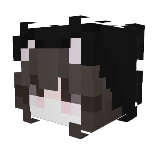 lia_027 Minecraft avatar head, 3D render