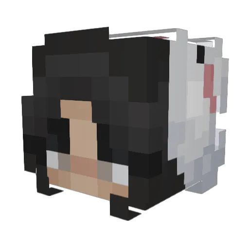 lia_moo Minecraft avatar head, 3D render