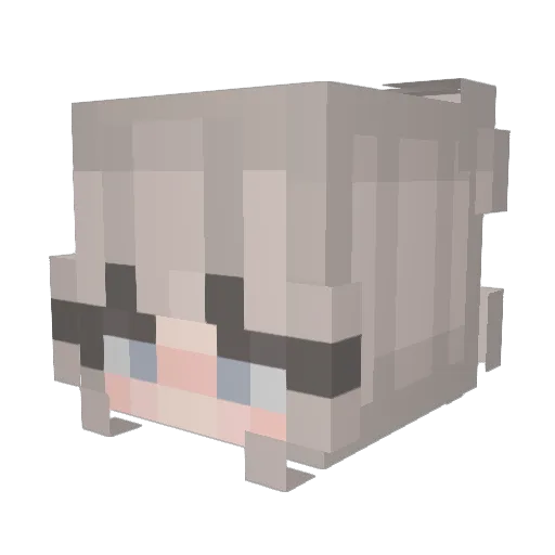 lia_uwu Minecraft avatar head, 3D render