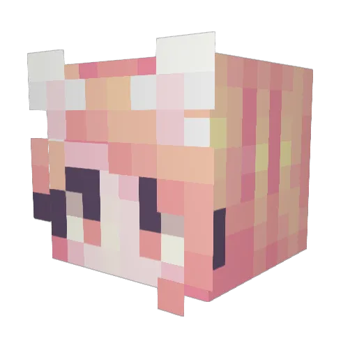 liahmeleane_ Minecraft avatar head, 3D render