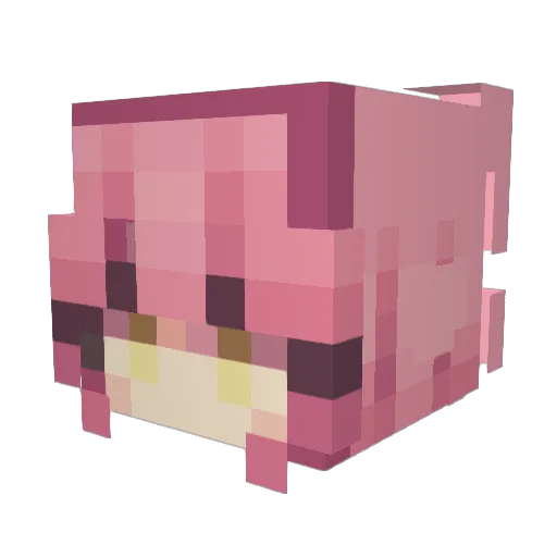 liakechi Minecraft avatar head, 3D render