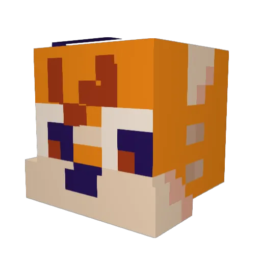 lialovecat Minecraft avatar head, 3D render