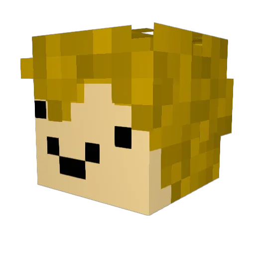 liamgdeteled Minecraft avatar head, 3D render
