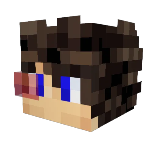 liampogz Minecraft avatar head, 3D render
