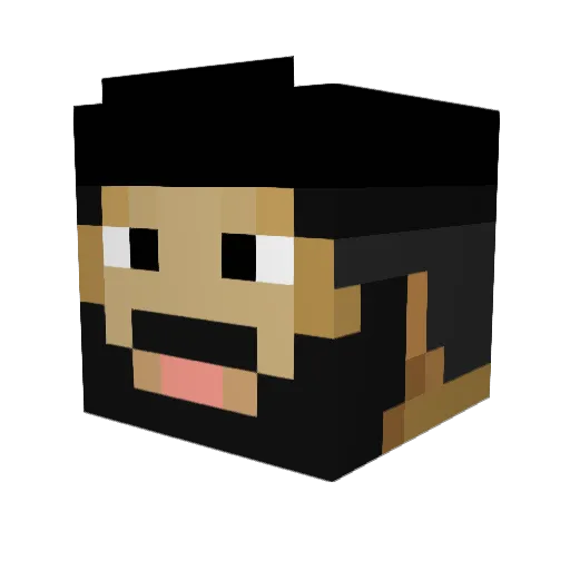 liamprout Minecraft avatar head, 3D render