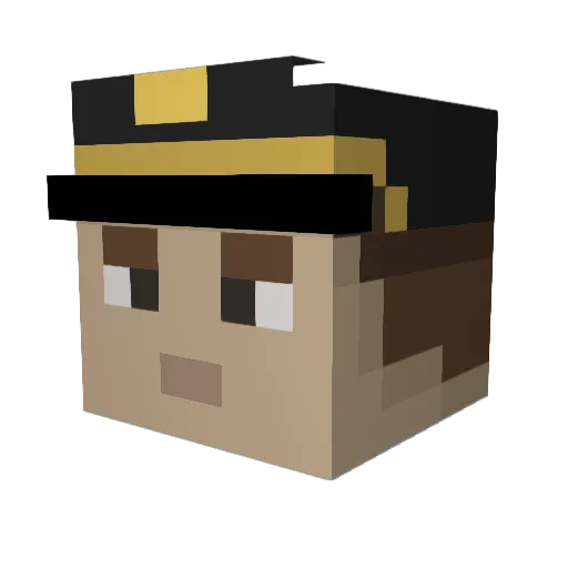 lian27 Minecraft avatar head, 3D render