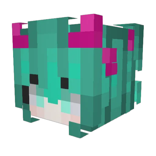 lian73 Minecraft avatar head, 3D render