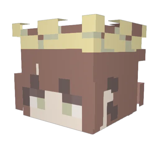 liananajy Minecraft avatar head, 3D render