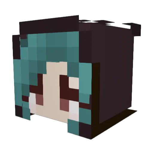 liaxviii Minecraft avatar head, 3D render