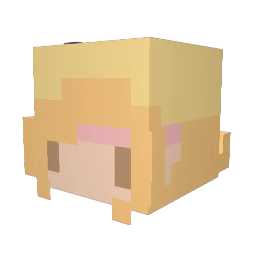 liayay Minecraft avatar head, 3D render