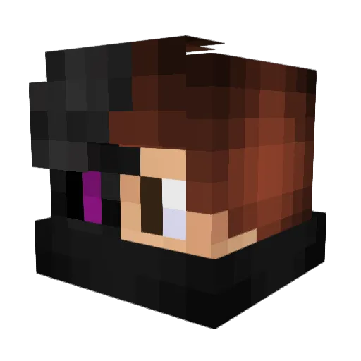 lib_20046 Minecraft avatar head, 3D render