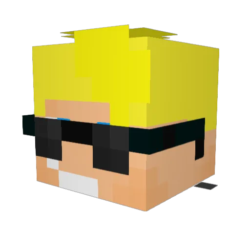 libanski Minecraft avatar head, 3D render