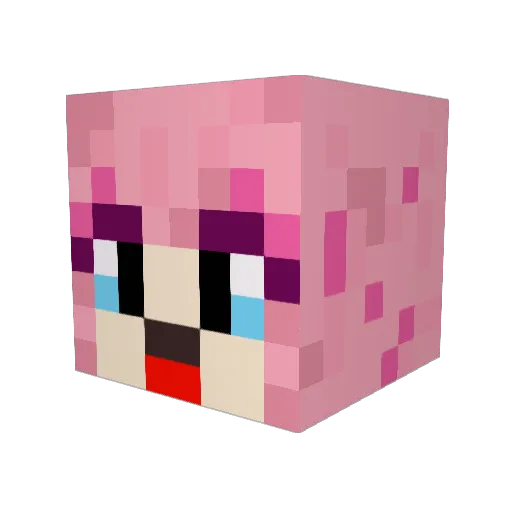 libelle7 Minecraft avatar head, 3D render