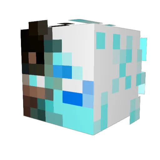 libirian Minecraft avatar head, 3D render