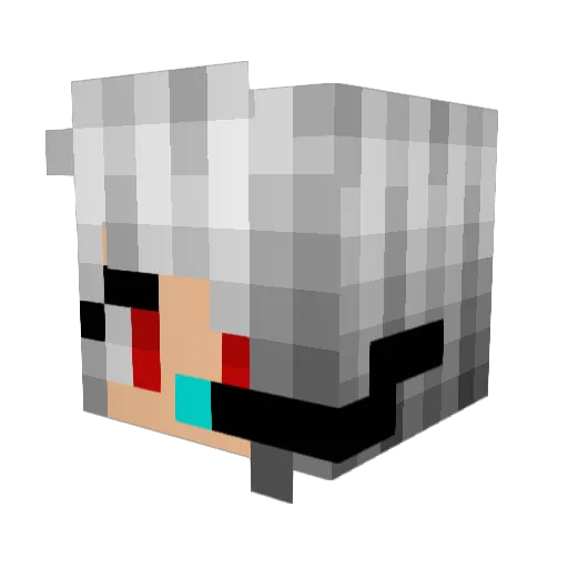 libmae Minecraft avatar head, 3D render