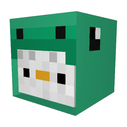 librababy Minecraft avatar head, 3D render