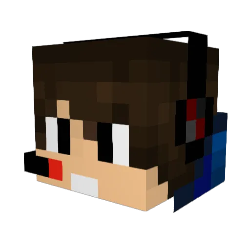 libricky Minecraft avatar head, 3D render