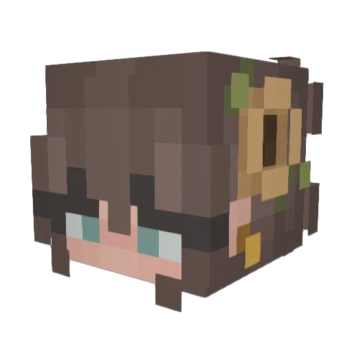 libvrty Minecraft avatar head, 3D render
