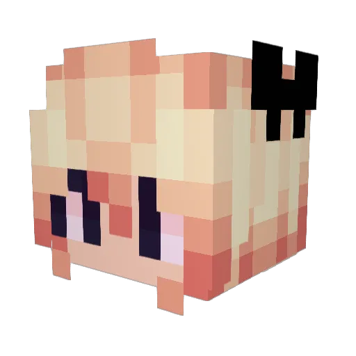 licemarielly Minecraft avatar head, 3D render