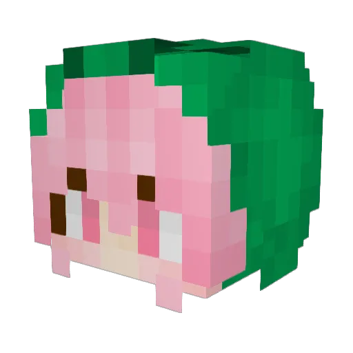 lich0c Minecraft avatar head, 3D render