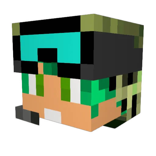 lich_been Minecraft avatar head, 3D render