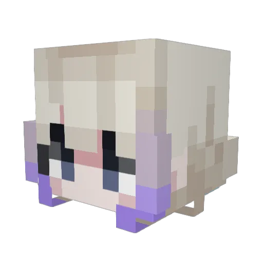 lich_irl Minecraft avatar head, 3D render
