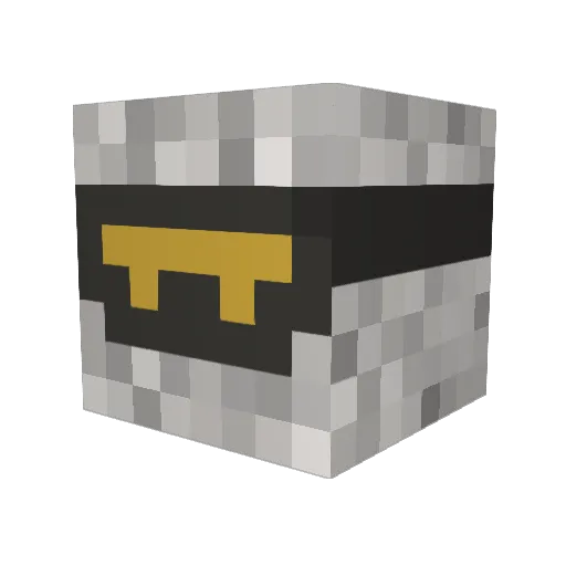 lich_king_e Minecraft avatar head, 3D render