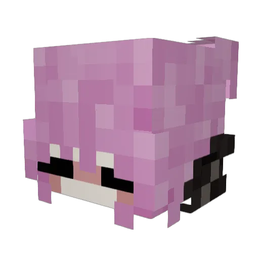 lichiia Minecraft avatar head, 3D render