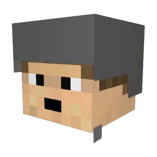lickdove Minecraft avatar head, 3D render