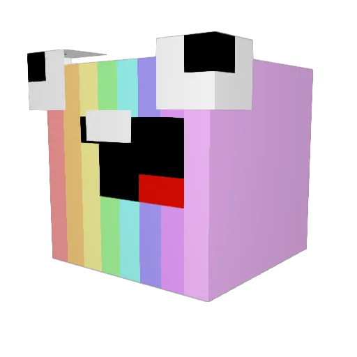 licklife Minecraft avatar head, 3D render