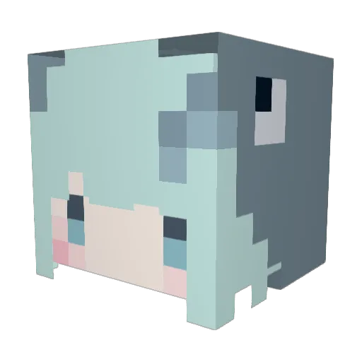 licoXGM Minecraft avatar head, 3D render