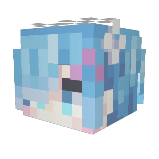 lidivan Minecraft avatar head, 3D render