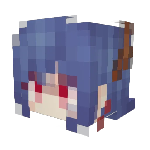 lidoki Minecraft avatar head, 3D render