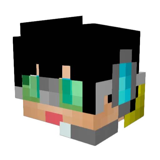 liebaojun Minecraft avatar head, 3D render