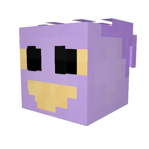 lielac_ Minecraft avatar head, 3D render