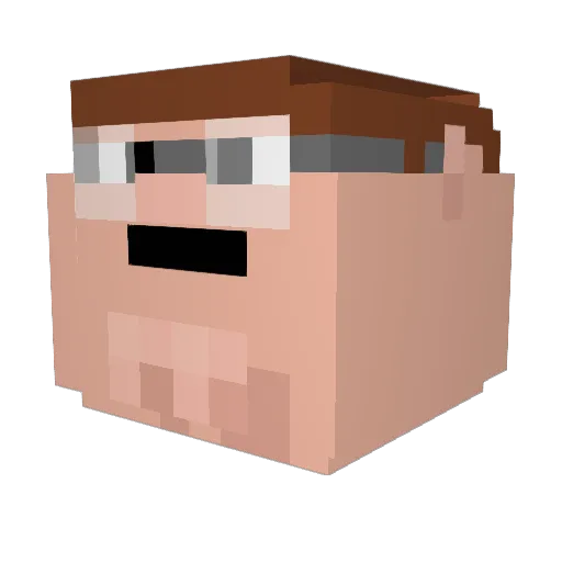 liewuS Minecraft avatar head, 3D render