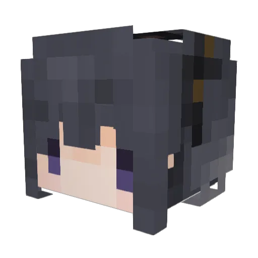 life_FOX Minecraft avatar head, 3D render