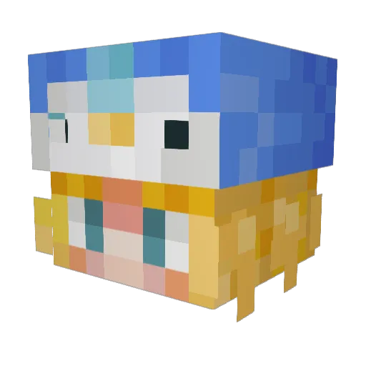 lifegiving Minecraft avatar head, 3D render