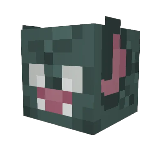 lifelens Minecraft avatar head, 3D render
