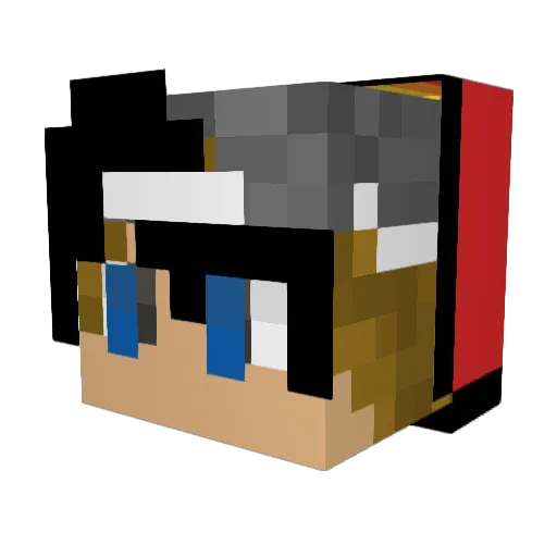lifelystyle Minecraft avatar head, 3D render