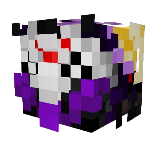 lifeweaved Minecraft avatar head, 3D render